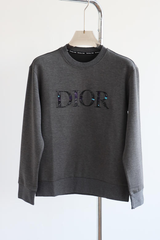 断码特清 只有黑灰 双面平纹丝光弹力混纺 圆领卫衣 WY743 商品图0