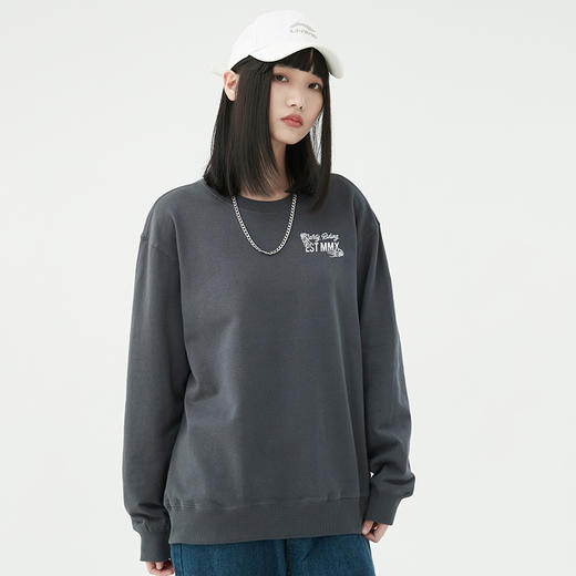 自由基地2023秋冬越野机车新款圆领套头卫衣毛圈款打底衫潮人卫衣 NMT-2070 商品图1