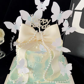 【1509】蓝色蝴蝶结蛋糕