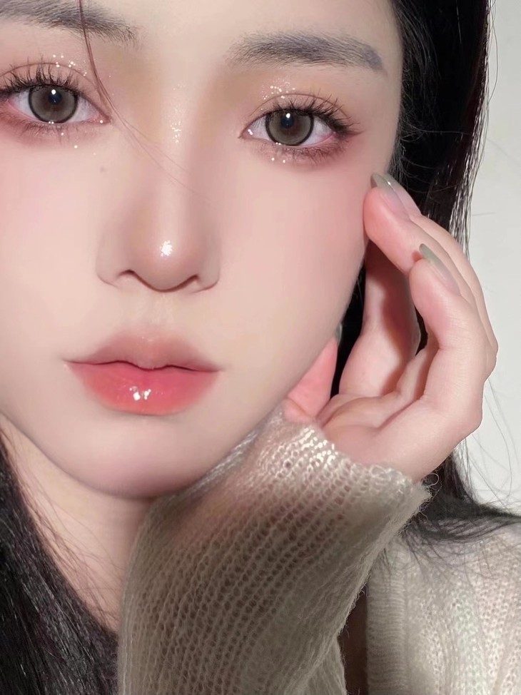 FLOWERCOLOR 年抛隐形眼镜 牛乳亚麻 14.5mm 1副/2片 左右度数可不同 - VVCON美瞳商城