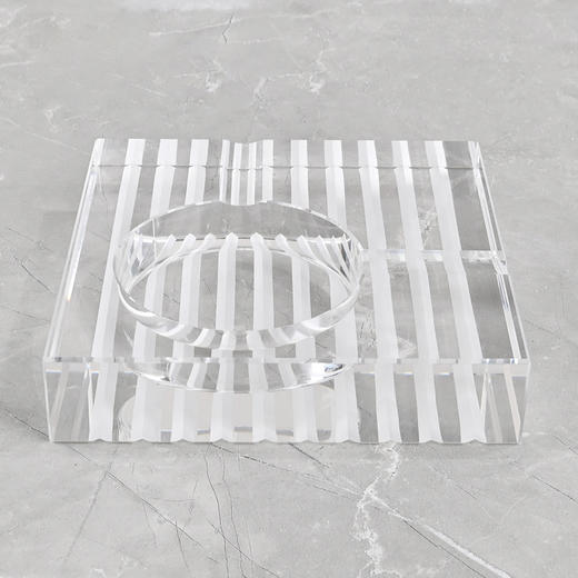 现代简约透明水晶方形雪茄烟灰缸室客厅酒店软装饰小摆件 商品图2