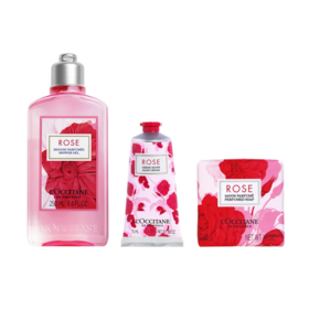 【预售 急单慎拍】L‘Occitane欧舒丹玫瑰三件套 玫瑰沐浴露250ml套装