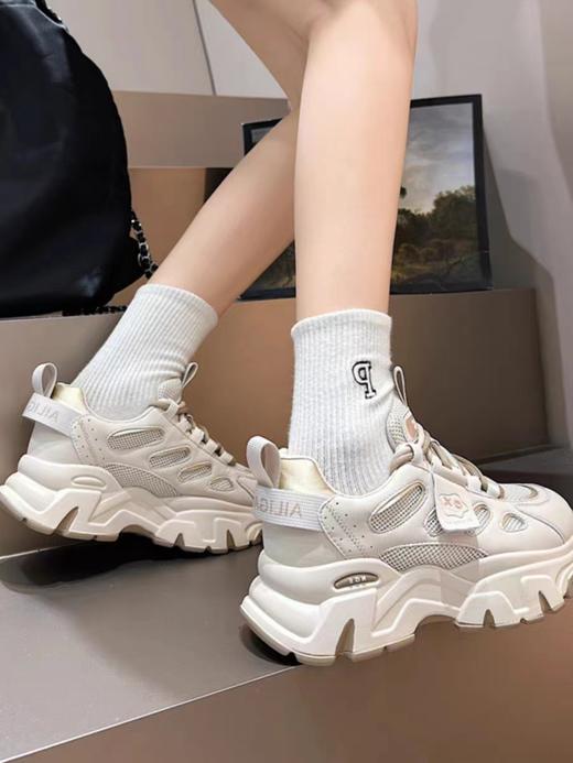 欧罗巴真皮老爹鞋2023新款厚底运动休闲鞋 商品图4