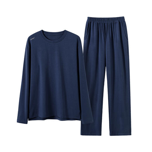 Supield素湃莫代尔棉家居服套装秋季长袖抗菌高弹力男女睡衣套装 商品图4