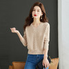 秋冬新款，今年流行针织上衣女高腰短款V领毛衣百搭针织打底衫CC-MY1002 商品缩略图1