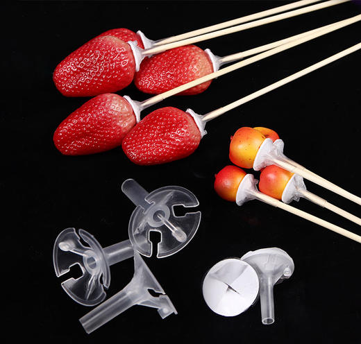 【零食工具】塑料小球托/ 有胶款/无胶款（100个/包） 商品图6