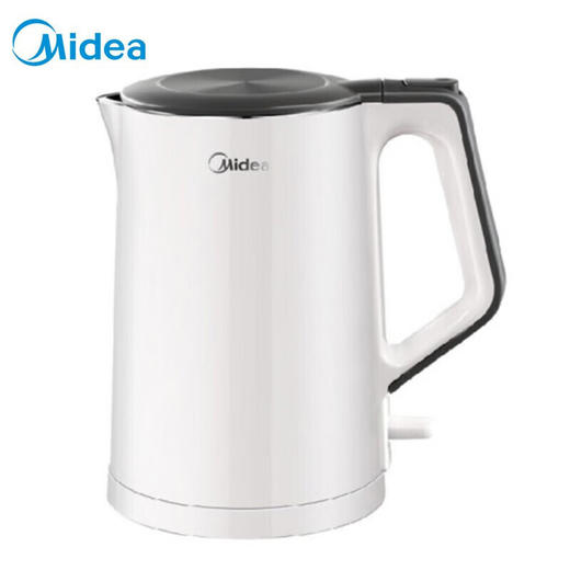 美的（Midea）电水壶 304 家用烧水壶1.5L电热水壶 双层防烫 一体式无缝 MK-HJ1522 商品图0