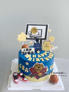 「男孩」CBA篮球蛋糕 翻糖 球衣可定制