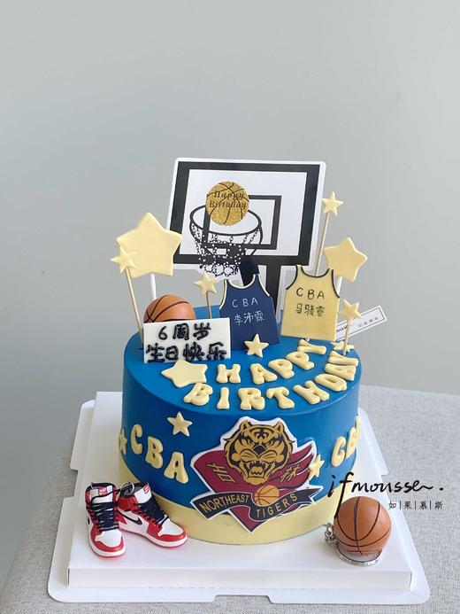 「男孩」CBA篮球蛋糕 翻糖 球衣可定制 商品图0