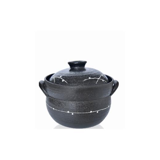 【样品清仓无原包装】万古烧小森林深型陶锅2.6L 单盖 商品图0