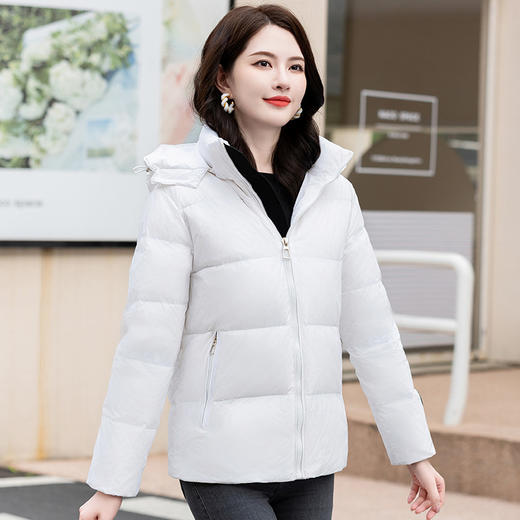 冬季新款，小个子羽绒服女短款加厚修身立领带帽减龄百搭外套女QB-BSW23026 商品图3