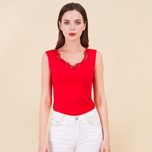 【清仓】爱帝女士暖绒羊毛打底背心 商品图4