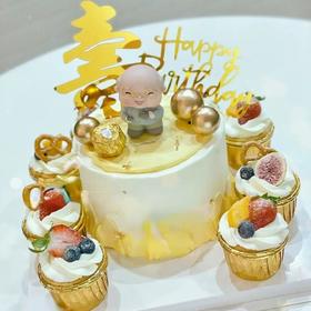 长寿如意-贺寿蛋糕：6寸+6杯