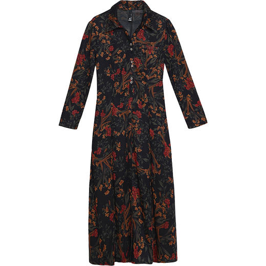 秋季新款，长袖裙时尚中老年女装气质优雅花裙子妈妈装印花连衣裙QYM-YM-23M903-Y 商品图4