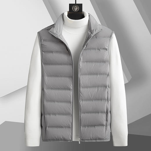【圈】【新款DTH】大依优型大码羽绒马甲男宽松加肥加大码上衣夹克胖子男士外套坎肩背心 商品图3