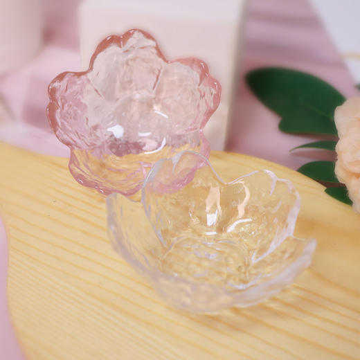 水晶桃花碟 粉色/透明色 美容耗材 碗 商品图0