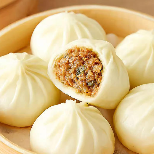 25E【会员专享】笑脸杭州风味发面小笼包1kg/袋(53枚) 6袋/件 商品图3