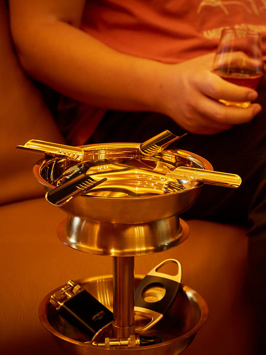 落地立式雪茄烟灰缸 不锈钢材质可拆卸易清洗 方便移动 商品图1