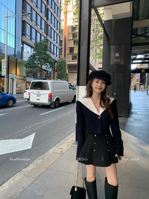 Read Nameless /悉尼海军风外套+暗夜金扣百褶裙裤 商品图12