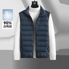 【圈】【新款DTH】大依优型大码羽绒马甲男宽松加肥加大码上衣夹克胖子男士外套坎肩背心