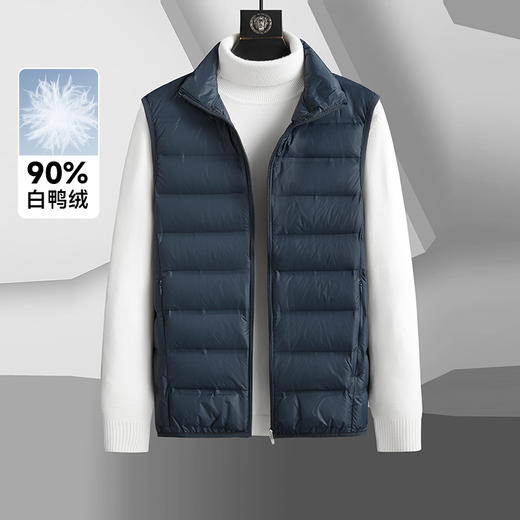 【圈】【新款DTH】大依优型大码羽绒马甲男宽松加肥加大码上衣夹克胖子男士外套坎肩背心 商品图0