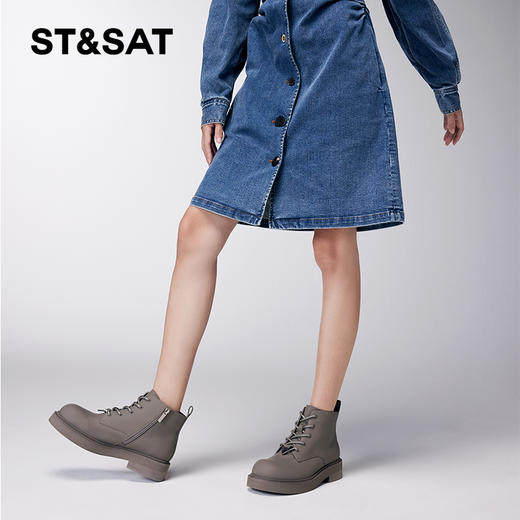 星期六英伦风厚底马丁靴SS34116501 商品图7