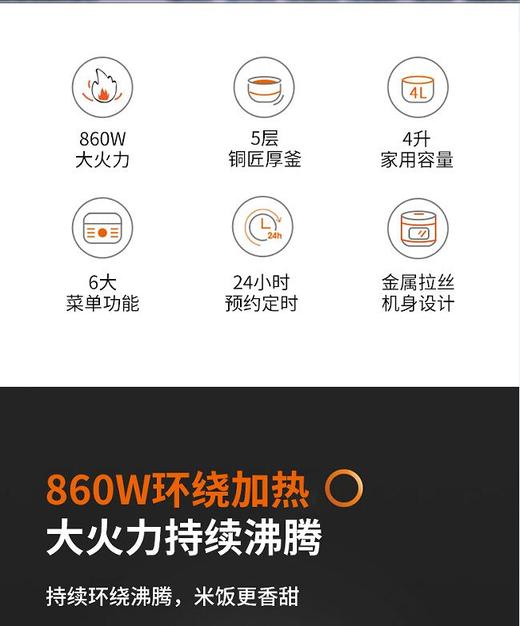 九阳微电脑智能电饭煲 型号：F40FY-F333 商品图5