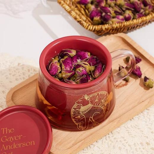 大英博物馆 盖亚·安德森猫系列 带盖带茶漏 花茶杯泡茶杯礼盒 黑色红色400ml 商品图2