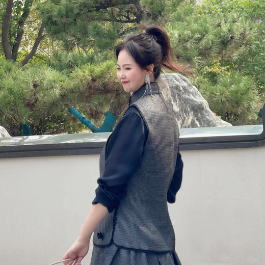 ST.SANLI【定制系列】新中式立领手工钉珠马甲+衬衫GA123R19 商品图4