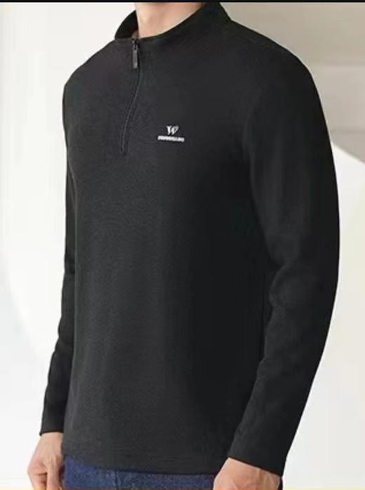 LS竹纤维男士拉链中领保暖衣8072 商品图0