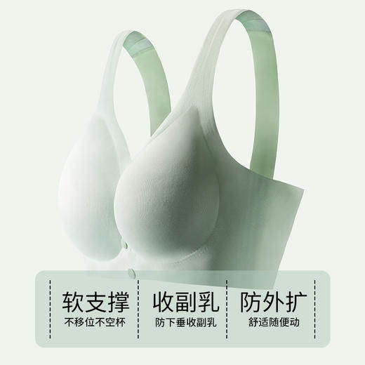 69元任选两件【妈妈内衣女背心式】薄款中老年内衣 前扣无钢圈无痕胸罩   商品图3