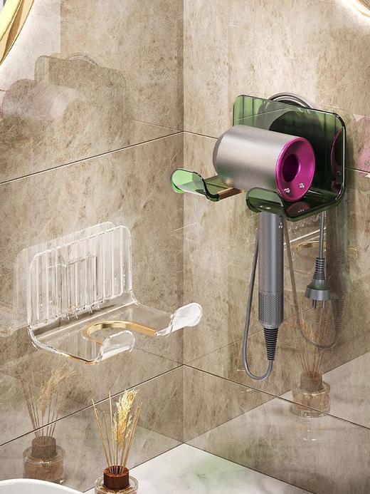 吹风机置物架   免打孔支架戴森风筒壁挂架浴室卫生间电吹风收纳架子3.144 商品图2