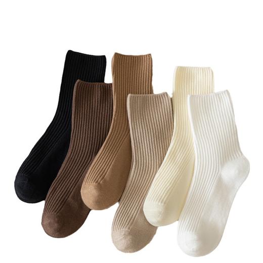 「10双装！五色可选」袜子女中筒袜秋季新款抽条韩国堆堆袜学生运动袜配饰 商品图4