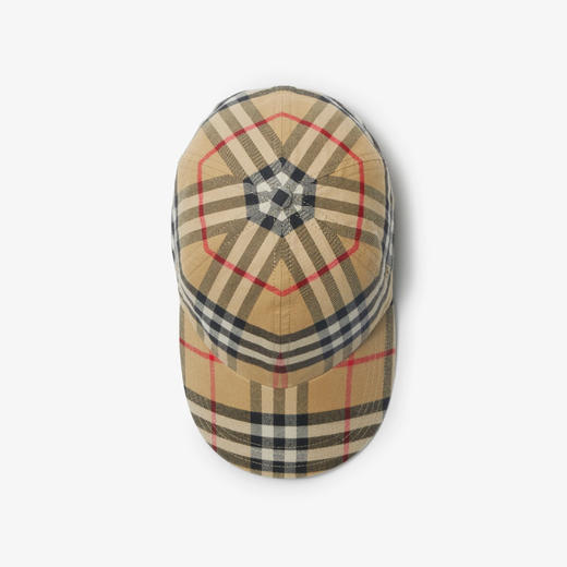 BURBERRY 巴宝莉 男士格纹棉质棒球帽 典藏米色 8075641 A7026 商品图2