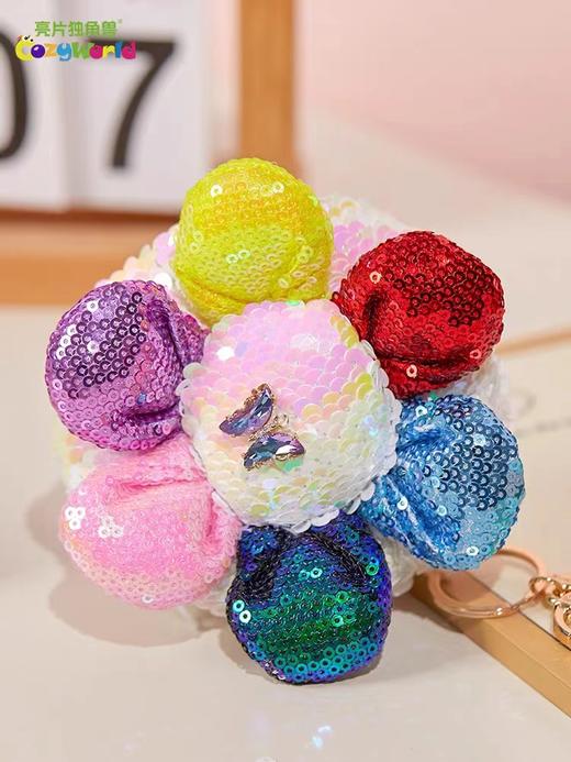 9楼母婴生活馆 CozyWorld亮片花朵包包挂件可爱零钱包卡包耳机包钥匙包卡通挂饰 活动价：79元 商品图4