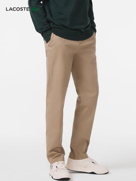 【海南专供价】Lacoste法国鳄鱼男装基础款通勤舒适直筒休闲裤长裤西裤HH8946-98