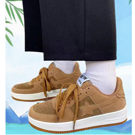 「两款配色」滑板男鞋2023纯色低帮情侣休闲板鞋韩版学生潮流运动女鞋 商品图1