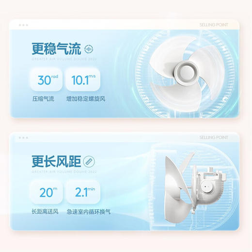 【小家电】斗禾空气循环扇家用大风量 台立两用落地扇 遥控式AI智能感温 母婴级静音电风扇XHD03白色 HF 商品图3