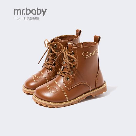 mrbaby女宝雪地靴2023秋冬新款女童马丁靴儿童短靴子中大童鞋 商品图3