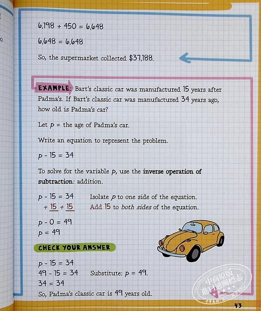 【中商原版】学霸笔记 获得A的方法练习册 代数I 高中篇 The Big Fat High School Algebra 1 Workbook 英文原版 高中数学 商品图7