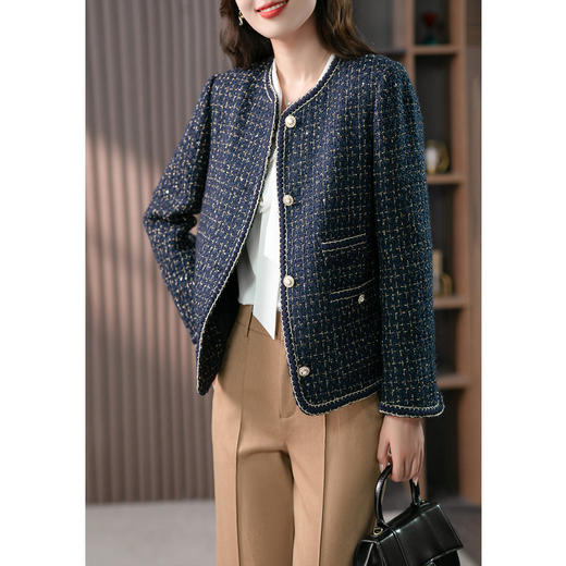 原形女士小香风短款外套女2023秋季新款韩版复古高级感减龄上衣 商品图1