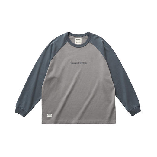 吃茶去chichaqu全棉圆领印花插肩长袖T恤 商品图0