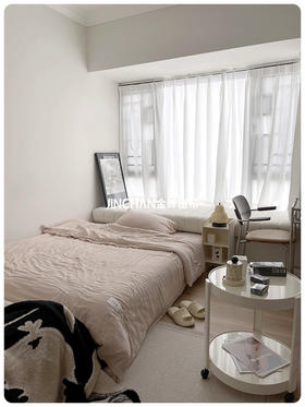 卧室改造🛏️换了幻影纱帘超有氛围感！