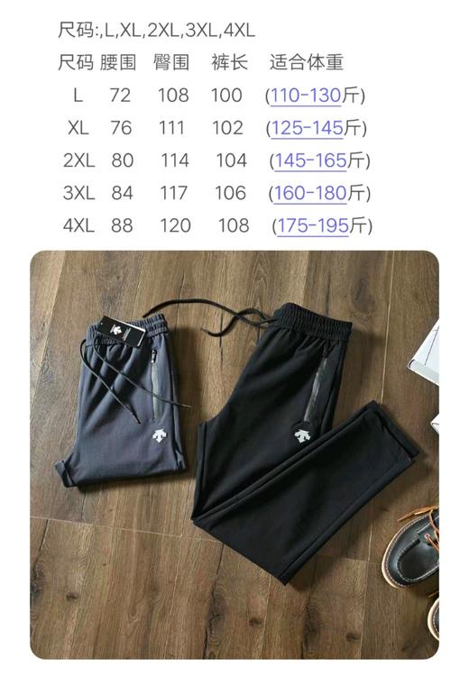 点此购买 迪桑特立体logo秋冬男子锥子版型梭织运动休闲长裤 LL 269792 商品图8