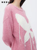 NEELLY纳俪商场同款粉色毛衣女冬季甜美宽松流苏超好看慵懒风毛衣N23103A01080 商品缩略图2