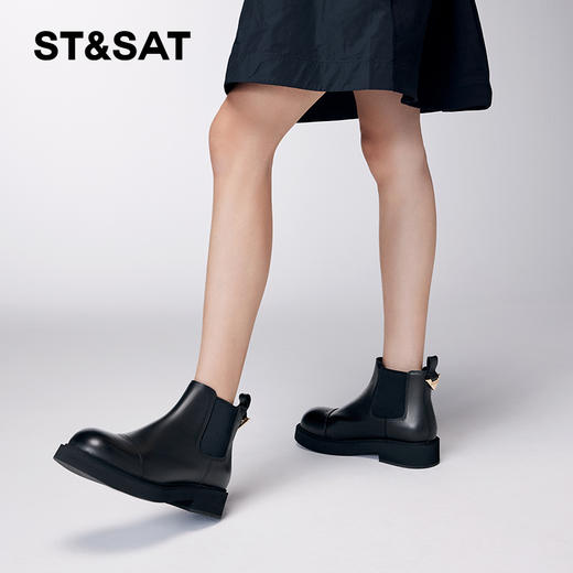星期六时尚通勤切尔西短靴SS34116502 商品图2