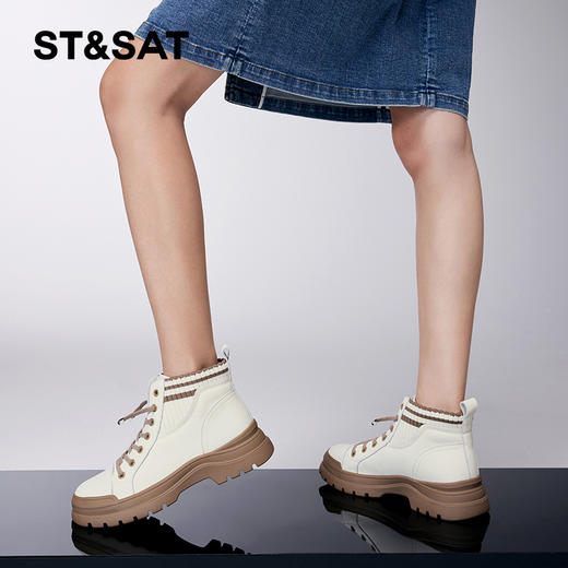 星期六潮酷拼色松糕底女靴SS34116438 商品图4