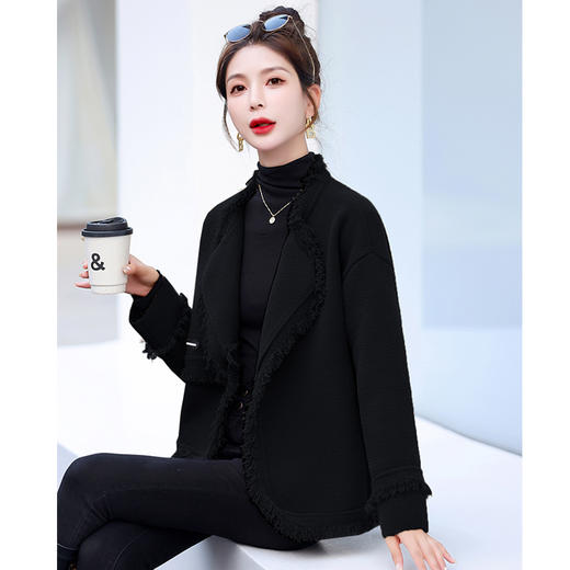 气质百搭，秋冬流苏外套HR-BX2318 商品图2