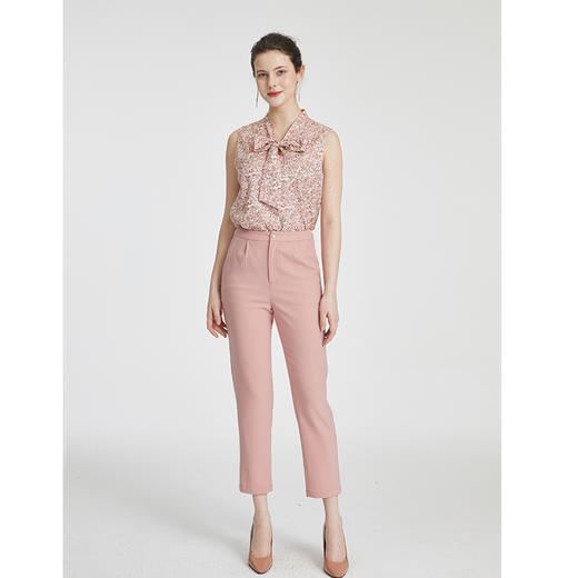 司歌雪纺印花蝴蝶结背心上衣T881141 商品图2