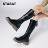 星期六潮酷厚底高筒骑士靴SS34117535 商品缩略图3